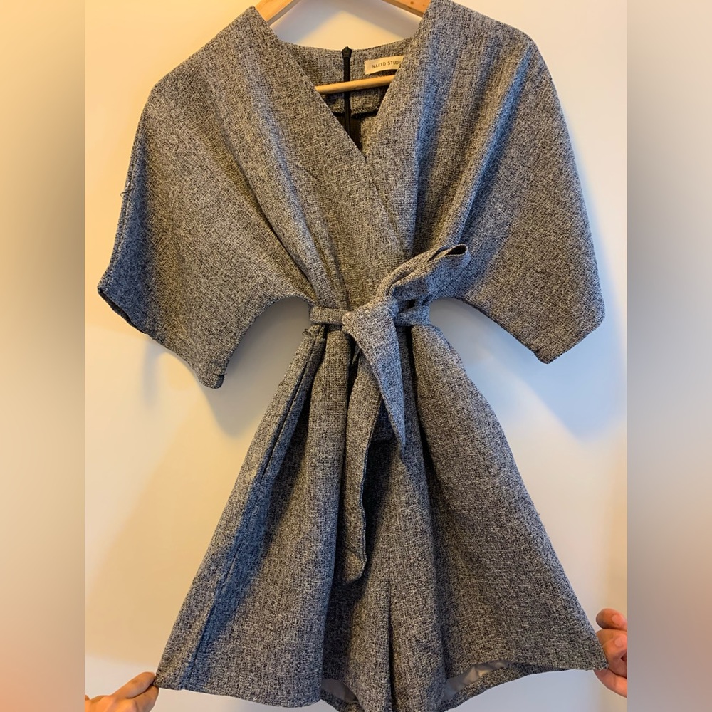 Grey/Blue Romper - Picture 3 of 4